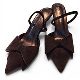 Pantoletten mit Schleife Black