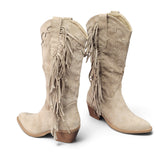 Cowboystiefel "Beige" Stiefeletten
