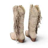 Cowboystiefel "Beige" Stiefeletten