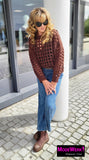 Pullover/Oberteil mit Löcher"Braun "