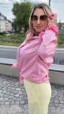 Zitronen Bluse🍋 Oberteil-Rosa