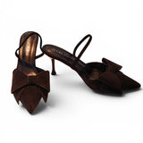 Pantoletten mit Schleife Black