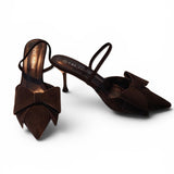 Pantoletten mit Schleife Black