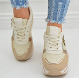 Keilsneaker Beige Gold New