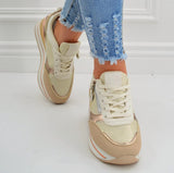 Keilsneaker Beige Gold New